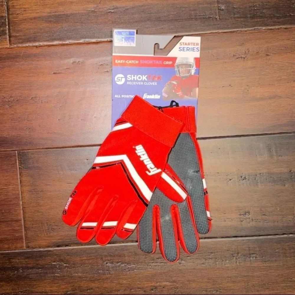 Franklin Kids' Red Receiver Gloves